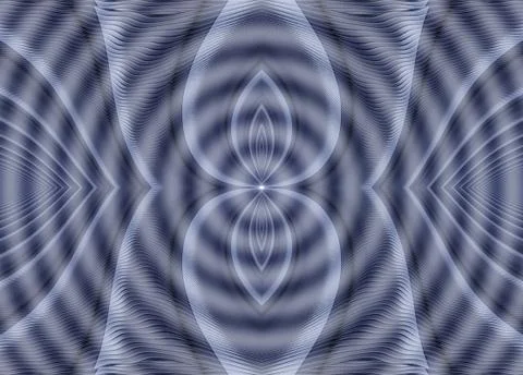 Abstract the distortion of space 3D illustration. world of radio waves Stock Illustration