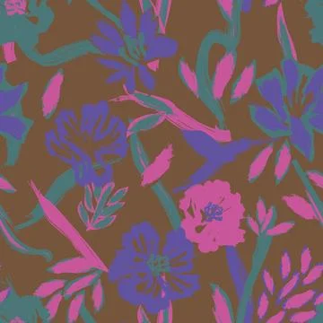 Abstract Ditsy Floral seamless pattern design for fashion and home textiles.. Stock Illustration