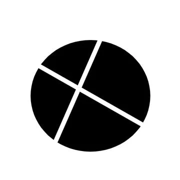 Abstract Divided Circle Symbol. Stock Illustration