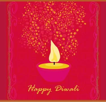 Abstract diwali celebration background, vector illustration Stock Illustration