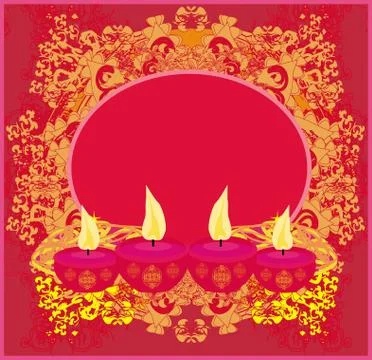 Abstract diwali celebration background, vector illustration Stock Illustration