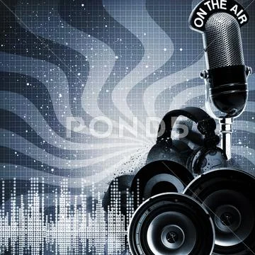 Abstract dj backgrounds with copy-space for your design Stock Illustration