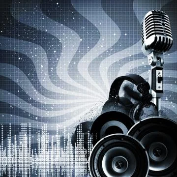 Abstract dj backgrounds with copy-space for your design Stock Illustration