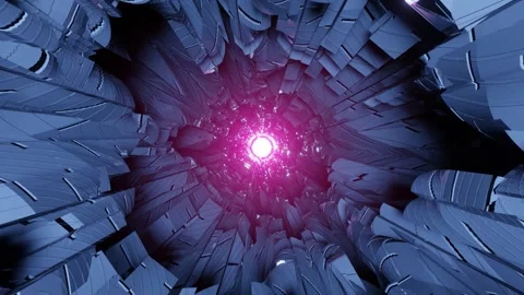Abstract dj loop moving forward to the light through an abstract tunnel Stock-Footage 160537802