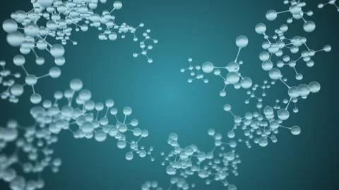 Abstract DNA double helix on blue backdrop with seamless loop. Conceptual design 库存插图
