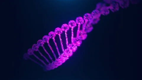 Abstract DNA Double Helix Depth of Field Rotation Stock-Footage 122652239