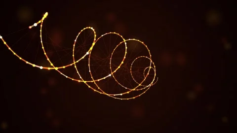 Abstract dna double helix rotating structure against dark background motion.. Stock Footage 346771153