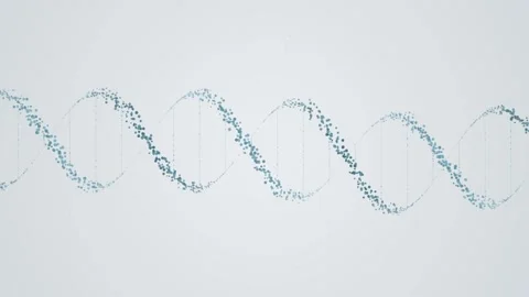 Abstract dna double helix rotating on clean white background digital medica.. 库存影片 347219753