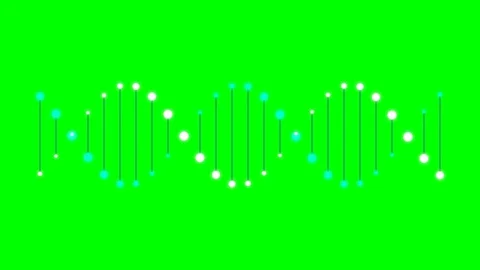 Abstract dna double helix structure rendered with glowing nodes and lines Stock Footage 340266132