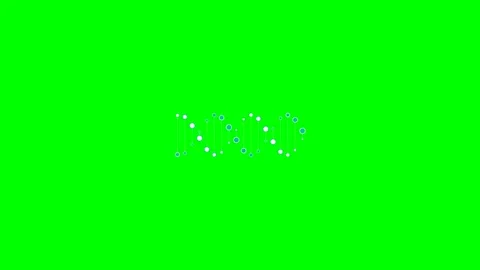 Abstract dna double helix structure rendered on a vibrant green background Stock Footage 341820986