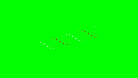 Abstract dna double helix structure composed of floating glowing red dots Stock Footage 341823563