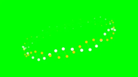 Abstract dna double helix structure composed of glowing dots on green screen 스톡 동영상 341839214