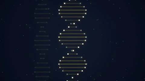 Abstract DNA Helix Animation on Dark Background Video stock 344247861