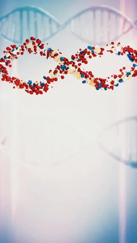 Abstract dna helix molecule background. Stock Footage 335704279