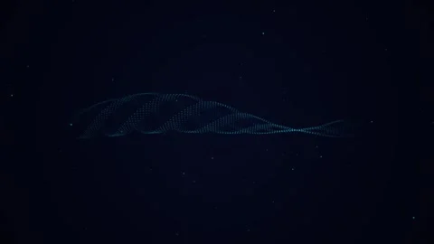 Abstract DNA Helix Particle Wave Loop Science Technology Background Stock Footage 342321948