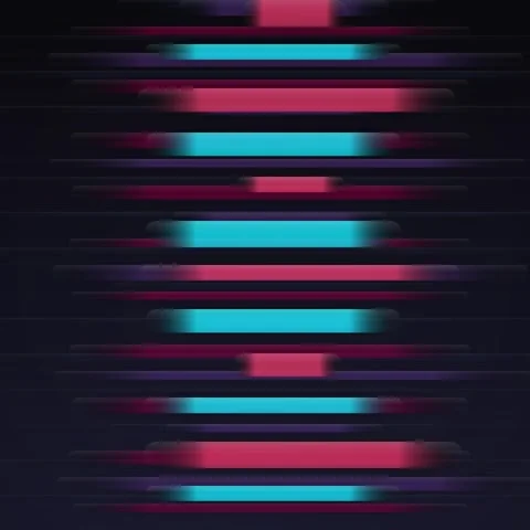 Abstract DNA Helix Structure, Blue and Red Glowing Lines on Dark Background Stock Footage 346282543