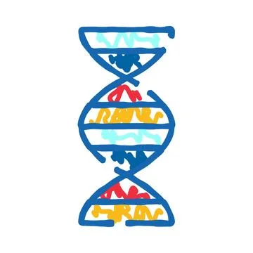 Abstract dna helix structure illustrating genetics concept Stockillustratie