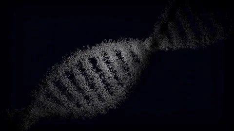 Abstract DNA Helix Textured Particle Wave - 4K Video Video stock 339247828