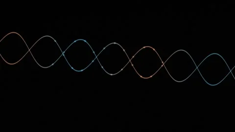 Abstract DNA Helix Wave Motion Background Stock Footage 342894372