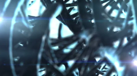 Abstract DNA Particle Chain Stock Footage 44251489