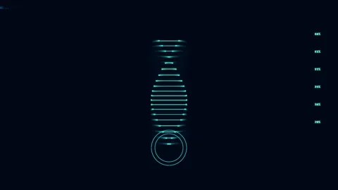 Abstract dna sequence visualization showing digital genetic data on dark ba.. Stock-Footage 342583220