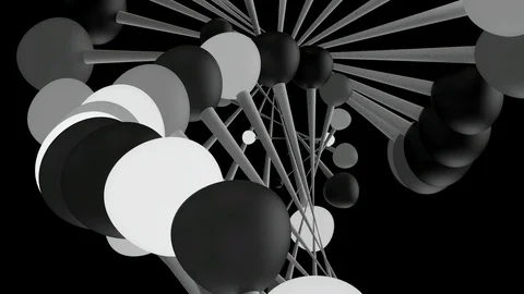 Abstract DNA shaped form in twist motion close up Stock Footage 105293307
