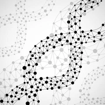 Abstract DNA spiral, molecule structure 스톡 일러스트