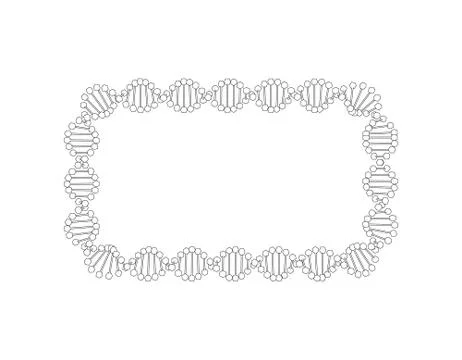 Abstract DNA spiral.Rectangle. Isolated on white background. Stock Illustration