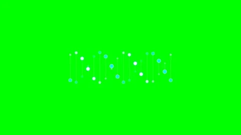 Abstract dna strand animation graphic isolated on a bright green background 스톡 동영상 341824250