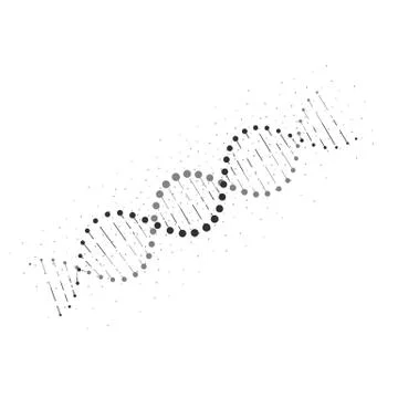 Abstract DNA structure. DNA icon. Vector illustration isolated on white backg Stock Illustration