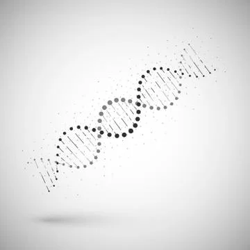 Abstract DNA structure. DNA icon isolated on white background. Vector illustr Stock Illustration