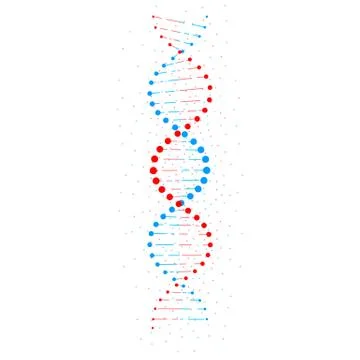 Abstract DNA structure isolated on white background. Vector illustration 스톡 일러스트