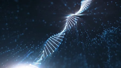 Abstract dna structure with shining light and dots 動画素材 226802212