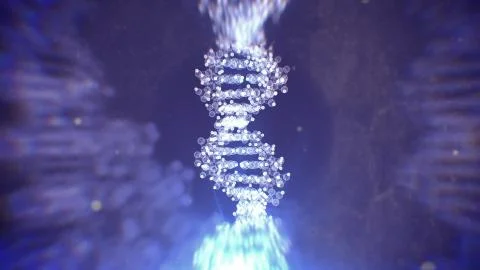 Abstract DNA structure under a microscope Stock Illustration