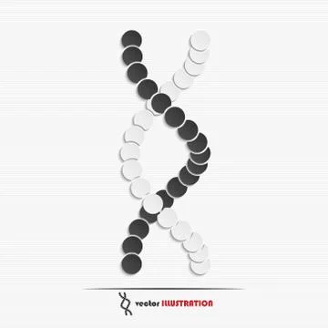 Abstract DNA web icon Illustrazione stock