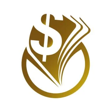 Abstract dollar or money gradient color vector illustration design Stock Illustration