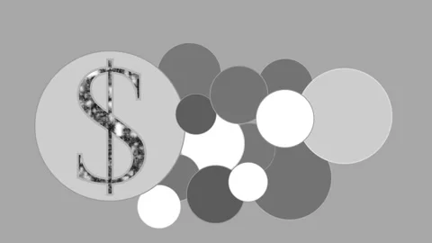 Abstract dollar symbol with overlapping circles background animation Stock Footage 335113644