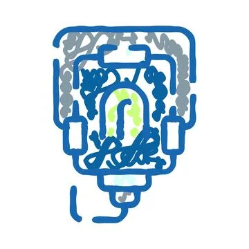 Abstract doodle art representing electrical power and energy Stock Illustration