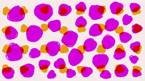 Abstract doodle background animation with colorful round drawn circles. Stock Footage 285607281