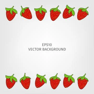 Abstract doodle berry background Stock Illustration