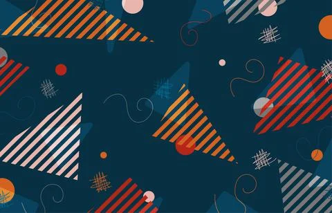 Abstract doodle design of geometric pattern template. Stock-Illustration