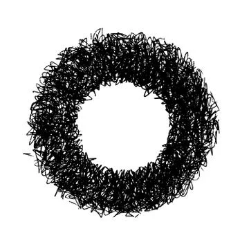 Abstract doodle donut Stock Illustration