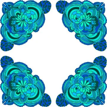 Abstract doodle frame 库存插图