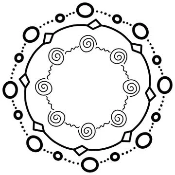 Abstract doodle frames set with eyes, lips and hearts. Isolated abstract hand Stock Illustration