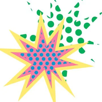 Abstract Doodle Illustration with Shape of Splash Stock Illustration
