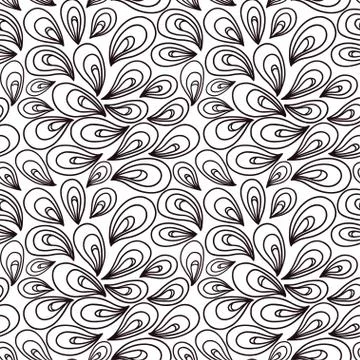 Abstract doodle line elements seamless pattern Stock Illustration