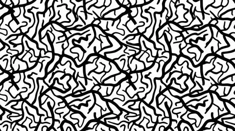 Abstract doodle line pattern in black and white background. Stock Illustration
