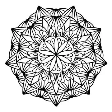 Abstract doodle mandala pattern. Graphic ornament. Vector illustration. Stock Illustration