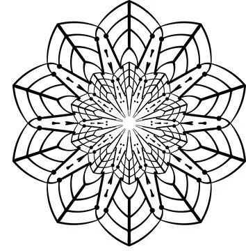 Abstract doodle mandala pattern. Graphic ornament. Vector illustration. Illustrazione stock