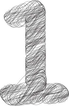 Abstract Doodle Number 1 Stock Illustration